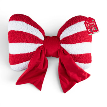 Wholesale Candy Cane Bow Cushion | Wholesale Direct