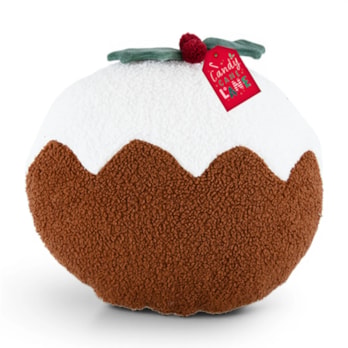Wholesale Christmas Pudding Pudding Boucle Cushion | Wholesale Direct