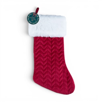 Wholesale Chevron Fur Trimmed Stocking | Wholesale Direct