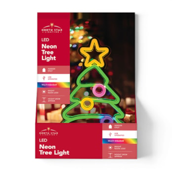 Wholesale LED Christmas Tree Neon Light 24cm CDU | Wholesale Direct Wholesale LED Christmas Tree Neon Light 24cm CDU | Wholesale Direct