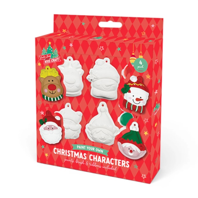 Wholesale Paint Your Own Christmas Characters 4pk | Wholesale Direct