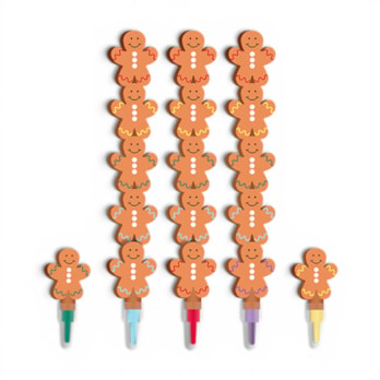 Wholesale Gingerbread Stackable Crayons 3pk | Wholesale Direct