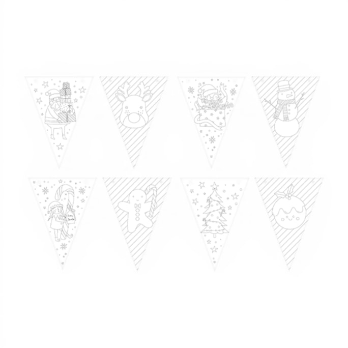 Wholesale Colour Your Own Christmas Bunting 2m | Wholesale Direct