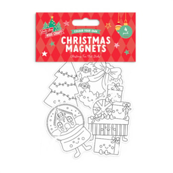 Wholesale Colour Your Own Christmas Magnets 4pk | Wholesale Direct