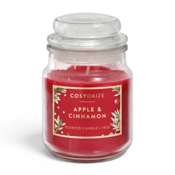 Wholesale Christmas Apple And Cinnamon Lidded Glass Candle 18oz | Wholesale Direct