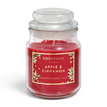Wholesale Christmas Apple And Cinnamon Lidded Glass Candle 18oz | Wholesale Direct