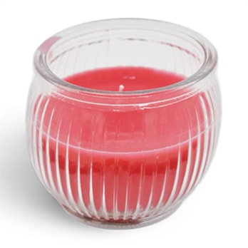 Wholesale Christmas Apple and Cinnamon Ribbed Glass Candle 3oz | Wholesale Direct