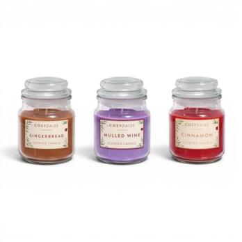 Wholesale Christmas Lidded Candles 3pk 85g | Wholesale Direct