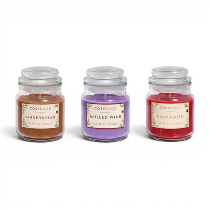 Wholesale Christmas Lidded Candles 3pk 85g | Wholesale Direct