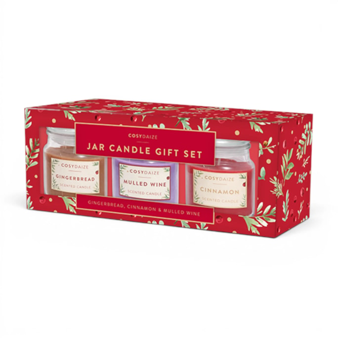 Wholesale Christmas Lidded Candles 3pk 85g | Wholesale Direct