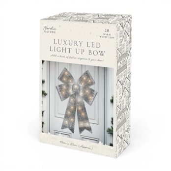 Wholesale Luxury Silver Light Up Bow | Wholesale Direct Wholesale Luxury Silver Light Up Bow | Wholesale Direct