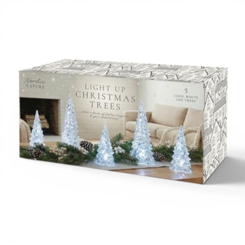 Wholesale Light Up Christmas Trees 5pk | Wholesale Direct