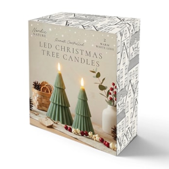 Wholesale Set Of 2 LED Christmas Tree Candles | Wholesale Direct