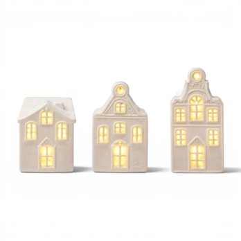 Wholesale Light Up Nordic Houses 3pk | Wholesale Direct