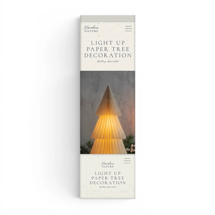 Wholesale Light Up Christmas Tree Paper Decoration CDU | Wholesale Direct