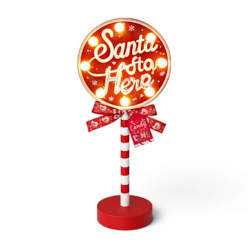 Wholesale LED Santa Stop Here Sign | Wholesale Direct