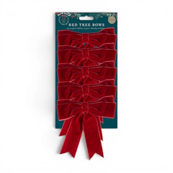 Wholesale Red Tree Bows 6pk | Wholesale Direct