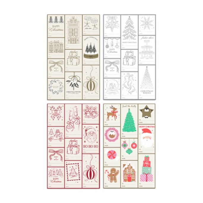Wholesale Christmas Sticker Tags 100pk | Wholesale Direct