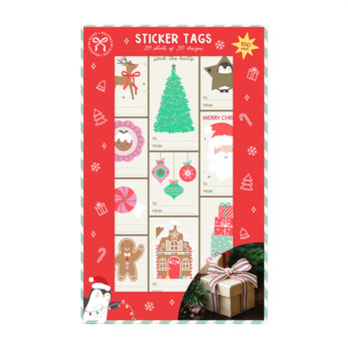Wholesale Christmas Sticker Tags 100pk | Wholesale Direct
