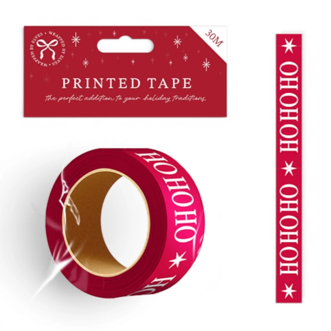 Wholesale Christmas Printed Tape 30m | Wholesale Direct