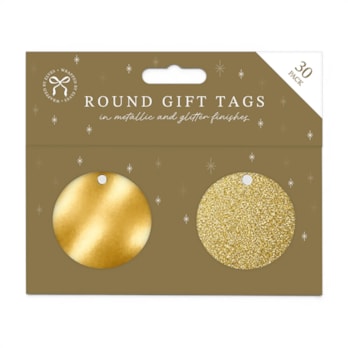 Wholesale Circle Foil & Glitter Gift Tags 30pk | Wholesale Direct