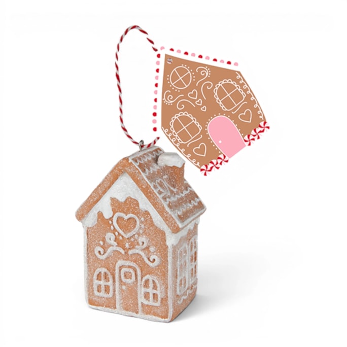Wholesale Gingerbread House With Heart Window Tree Decoration CDU | Wholesale Direct Wholesale Gingerbread House With Heart Window Tree Decoration CDU | Wholesale Direct