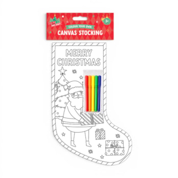 Wholesale Christmas Colour Your Own Canvas Stocking | Wholesale Direct