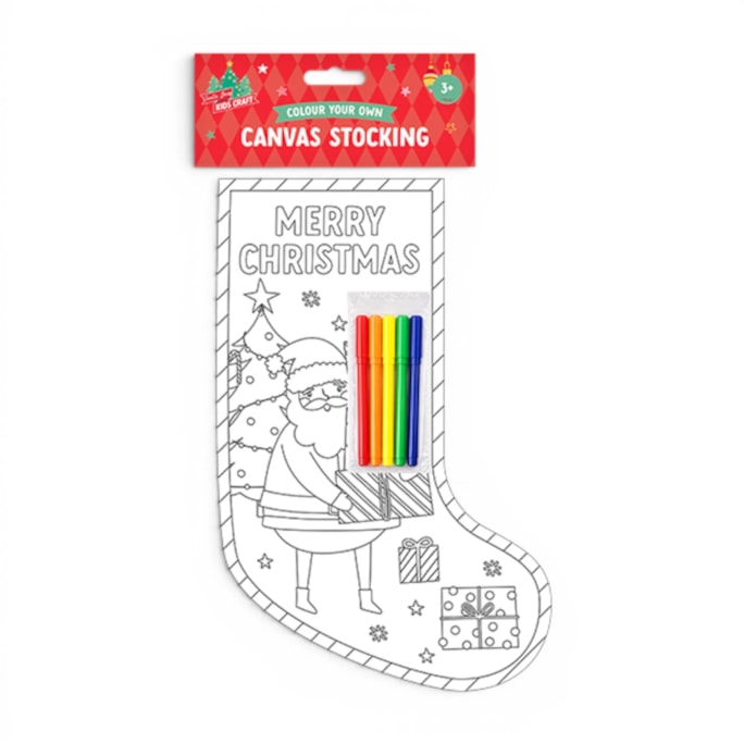Wholesale Christmas Colour Your Own Canvas Stocking | Wholesale Direct
