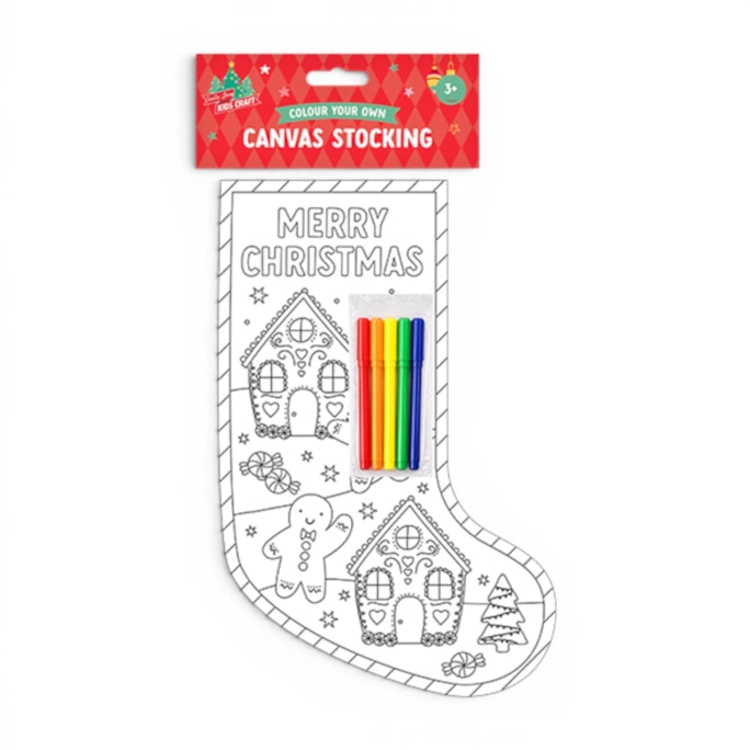 Wholesale Christmas Colour Your Own Canvas Stocking | Wholesale Direct