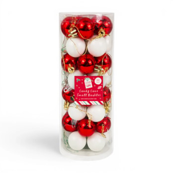 Wholesale Candy Cane Small Baubles 40pk | Wholesale Direct