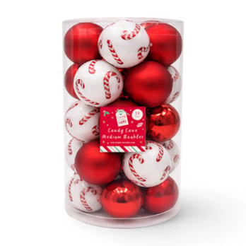 Wholesale Candy Cane Medium Baubles 20pk | Wholesale Direct Wholesale Candy Cane Medium Baubles 20pk | Wholesale Direct