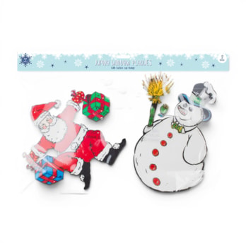 Wholesale Christmas Large Window Plaques 2pk | Wholesale Direct