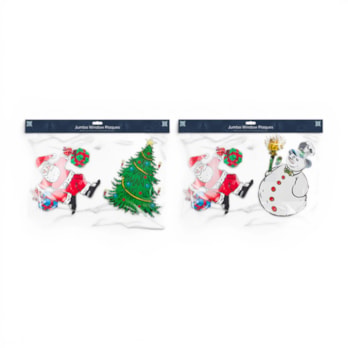 Wholesale Christmas Large Window Plaques 2pk | Wholesale Direct Wholesale Christmas Large Window Plaques 2pk | Wholesale Direct