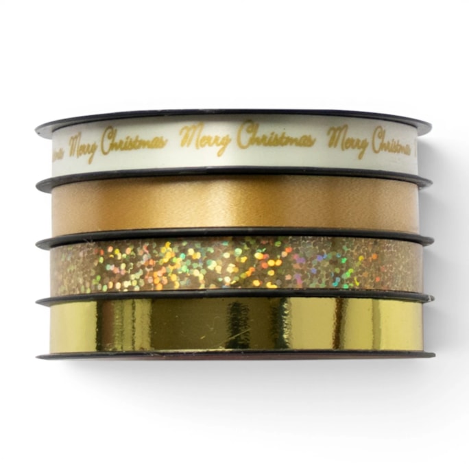 Wholesale Metallic Christmas Ribbon 1cm x 5m 4pk CDU | Wholesale Direct Wholesale Metallic Christmas Ribbon 1cm x 5m 4pk CDU | Wholesale Direct