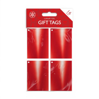 Wholesale Christmas Foil Gift Tags 16pk | Wholesale Direct