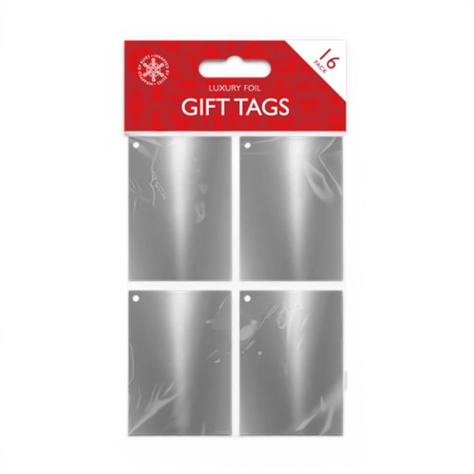 Wholesale Christmas Foil Gift Tags 16pk | Wholesale Direct