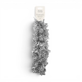 Wholesale White & Silver Christmas Tinsel 2m | Wholesale Direct