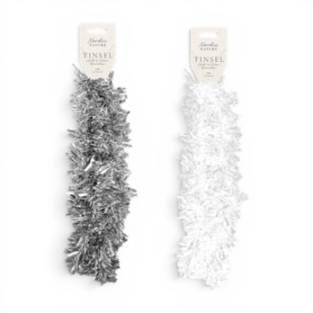 Wholesale White & Silver Christmas Tinsel 2m | Wholesale Direct Wholesale White & Silver Christmas Tinsel 2m | Wholesale Direct