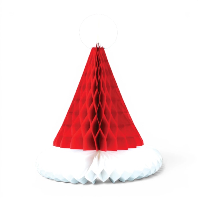 Wholesale Christmas Honeycomb Santa Hat Decoration | Wholesale Direct