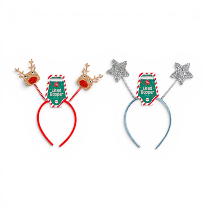 Wholesale Christmas Glitter Head Bopper | Wholesale Direct