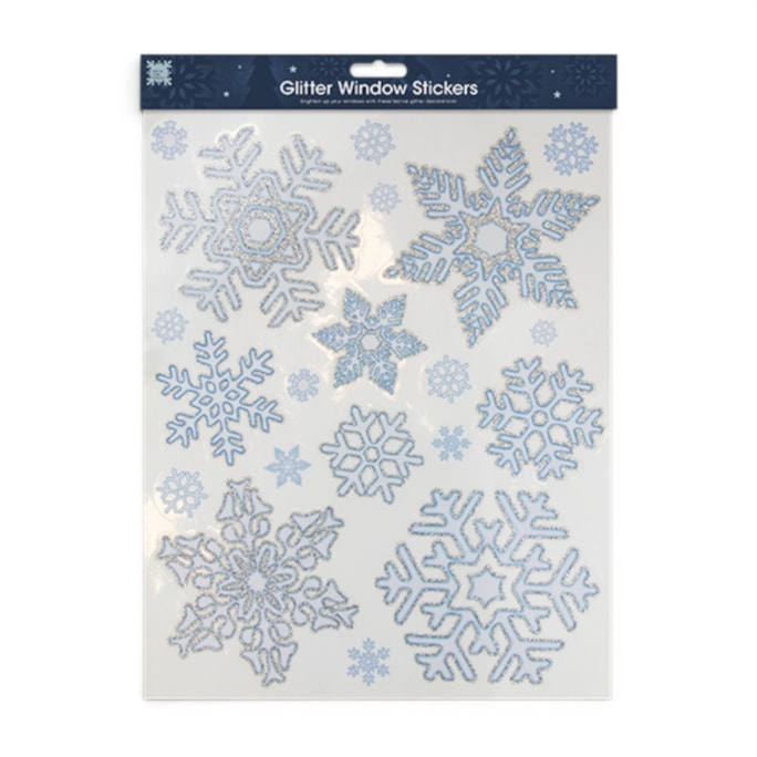 Wholesale Glitter Snowflake Window Stickers | Wholesale Direct
