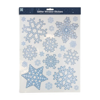Wholesale Glitter Snowflake Window Stickers | Wholesale Direct