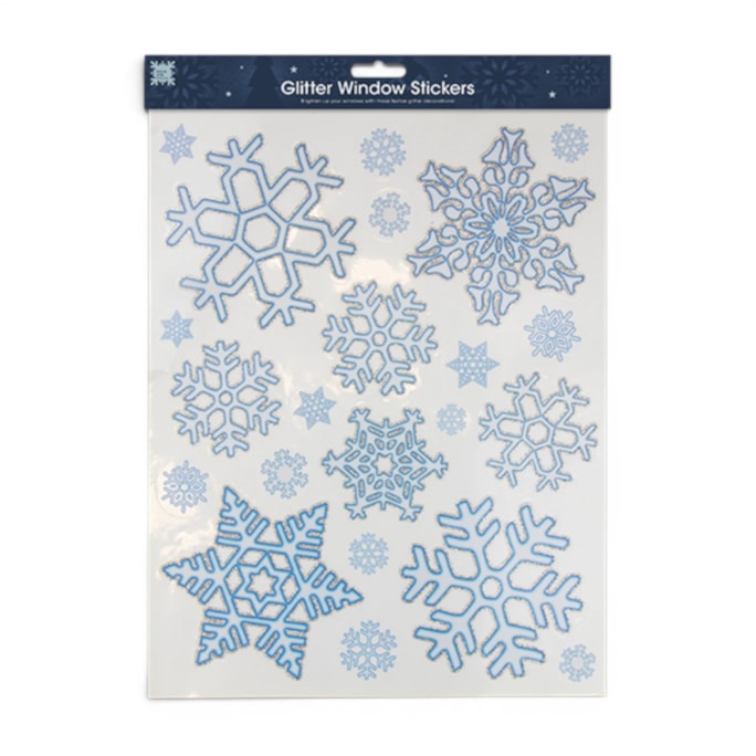 Wholesale Glitter Snowflake Window Stickers | Wholesale Direct