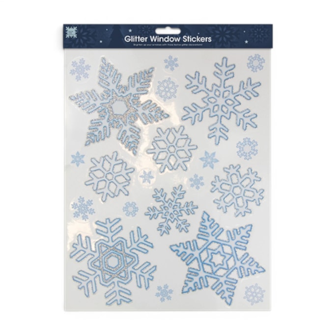 Wholesale Glitter Snowflake Window Stickers | Wholesale Direct