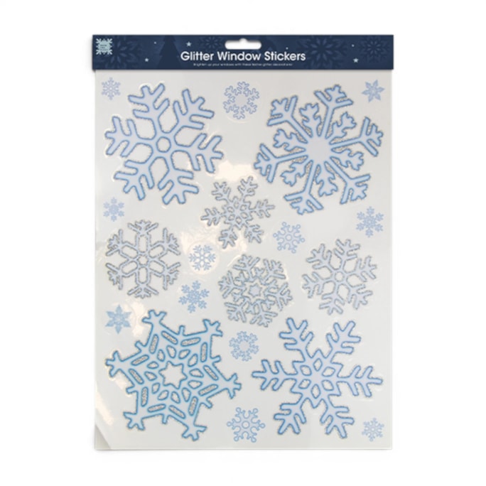 Wholesale Glitter Snowflake Window Stickers | Wholesale Direct