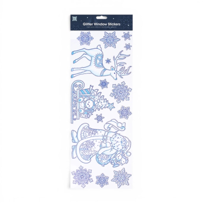 Wholesale Glitter Christmas Window Stickers | Wholesale Direct
