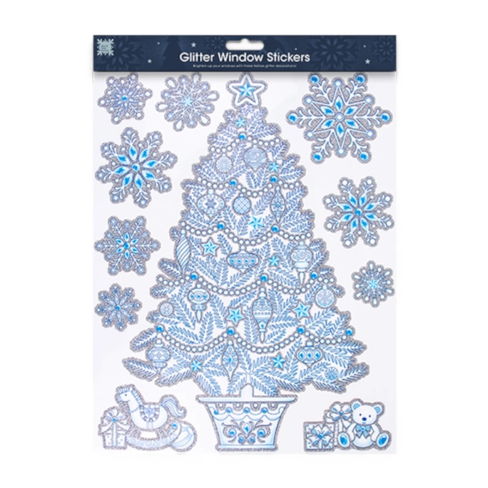 Wholesale Christmas Glitter Window Stickers | Wholesale Direct