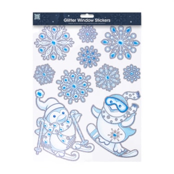 Wholesale Christmas Glitter Window Stickers | Wholesale Direct