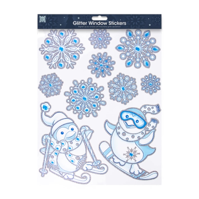 Wholesale Christmas Glitter Window Stickers | Wholesale Direct