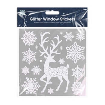 Wholesale Glitter Christmas Window Stickers | Wholesale Direct